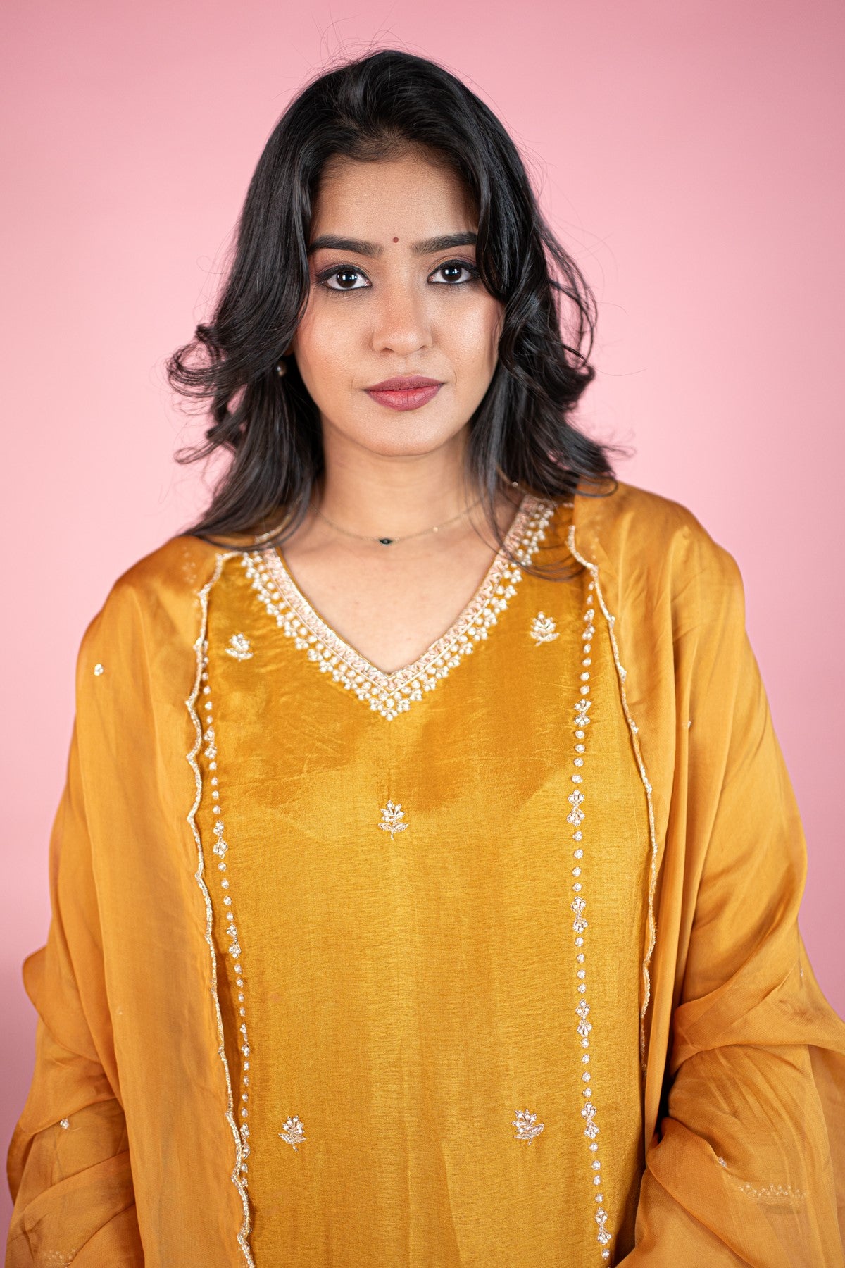 Silk Mustard Kurta