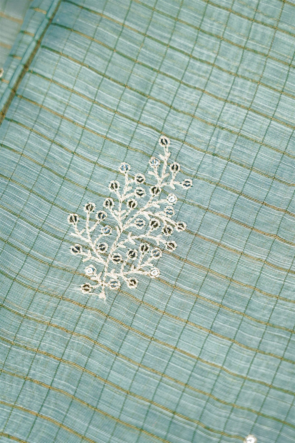 Chanderi Solid Light Sky Blue Dress Materials