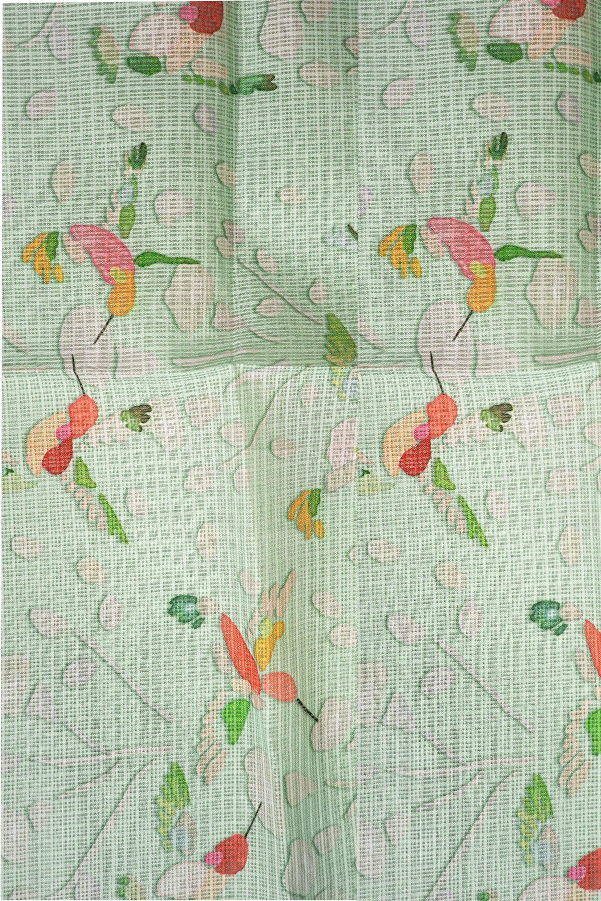 Kota Light Green Embroidered Dress Material
