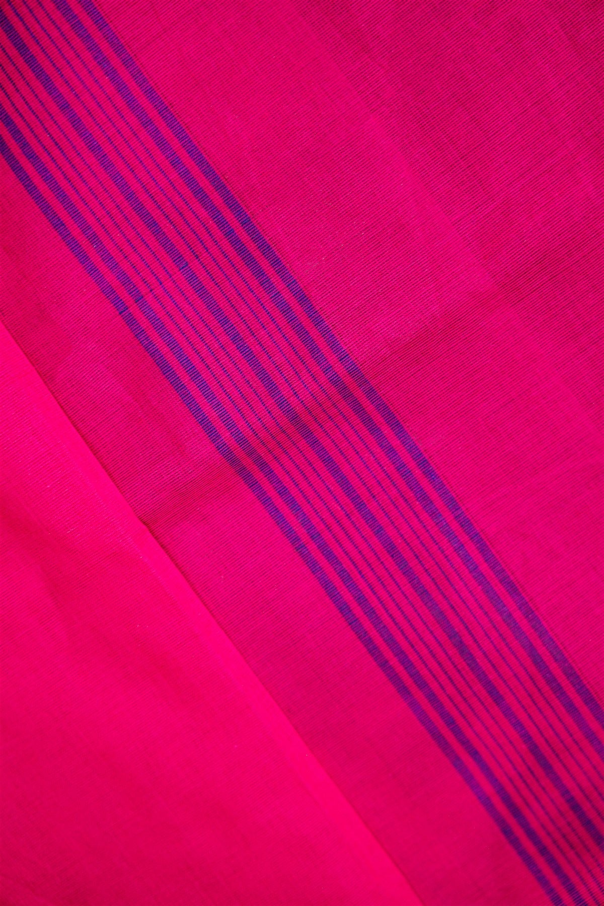 Cotton Navy Blue And Pink Zari Border Dress Material