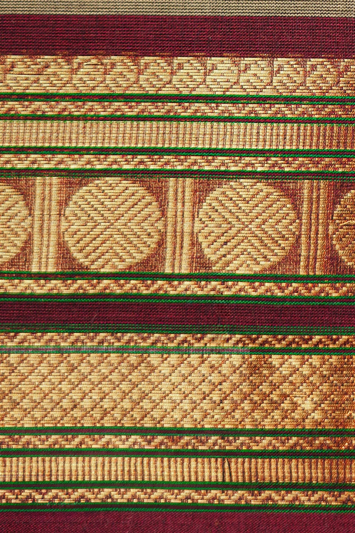 Cotton Beige Zari Border Dress Material