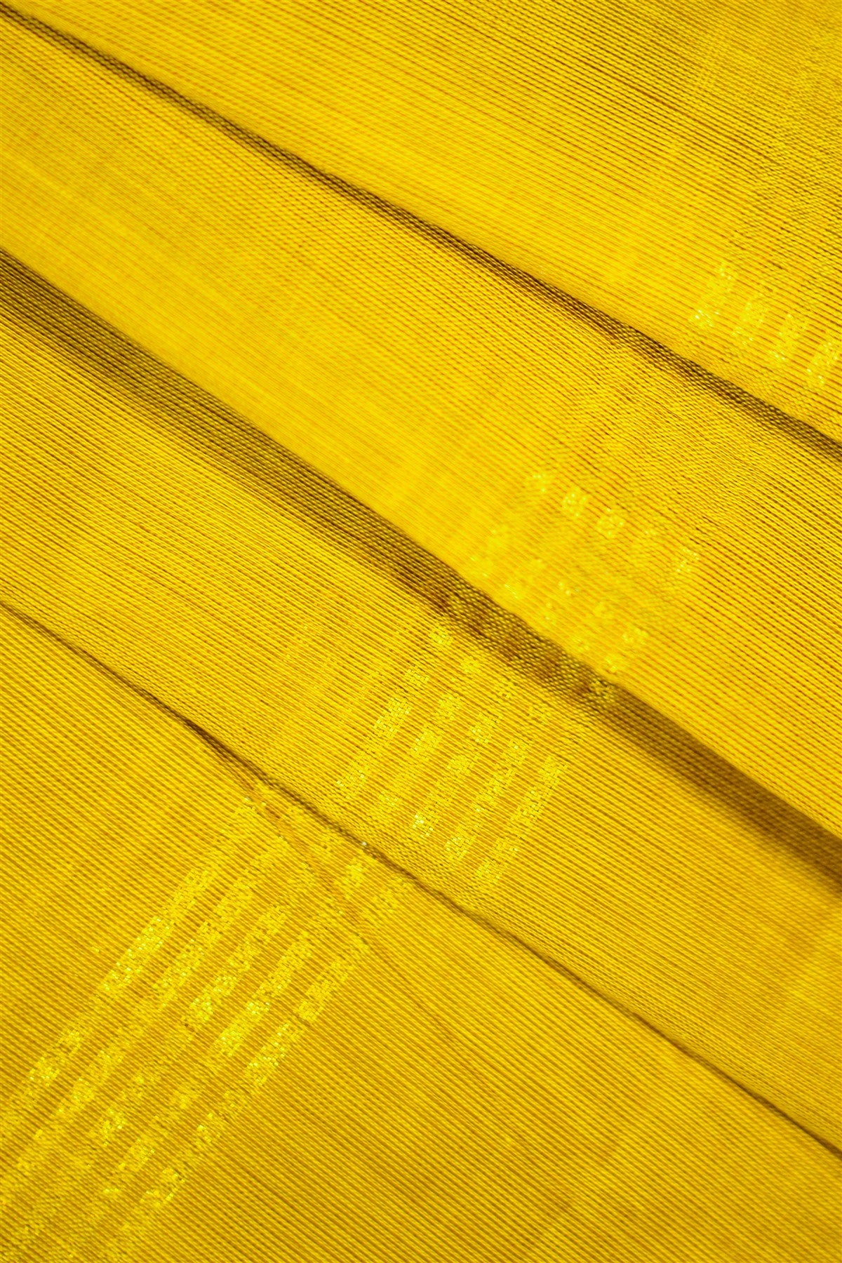 Cotton Yellow Zari Border Dress Material
