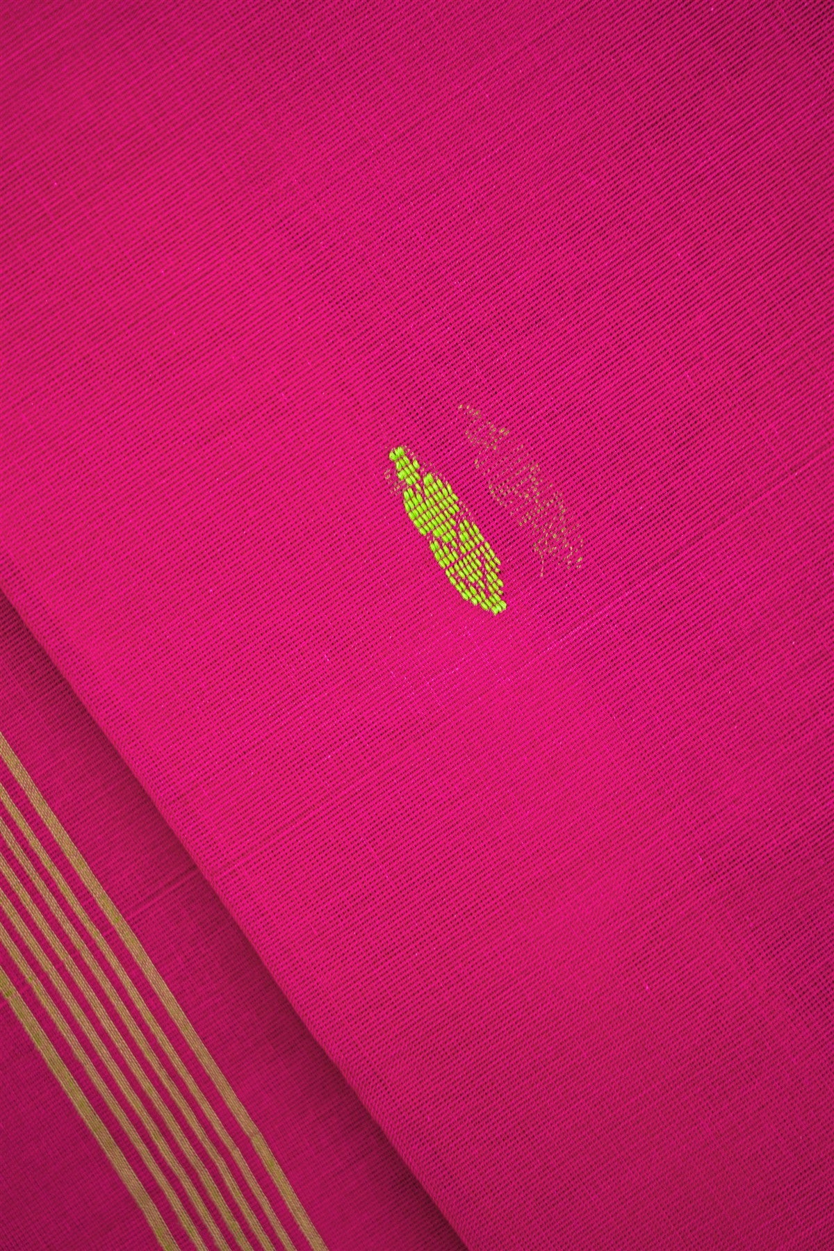 Cotton Olive Green And Pink Dobby Striped Dress Material