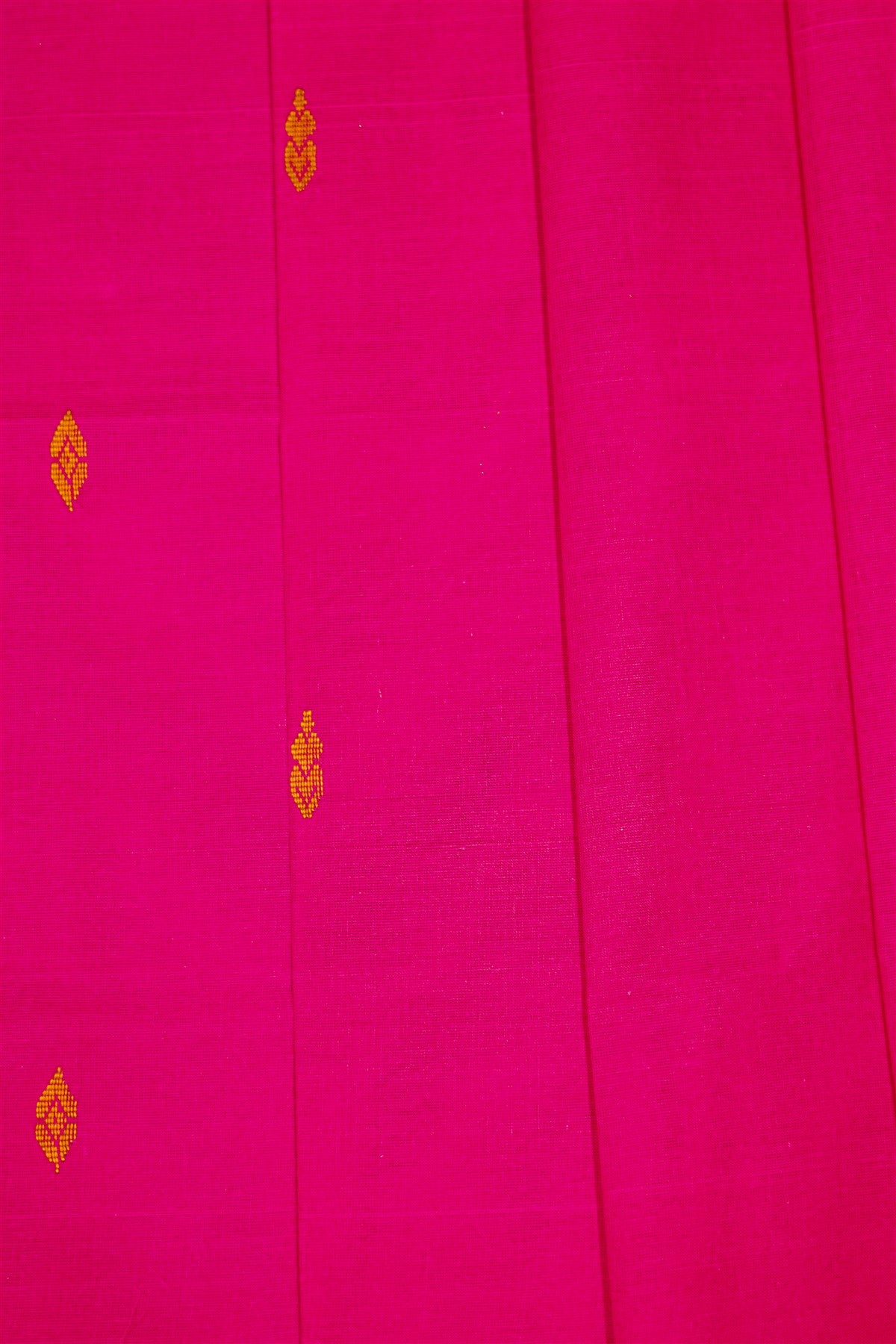 Cotton Mustard Yellow And Pink Striped Woven Dress Material
