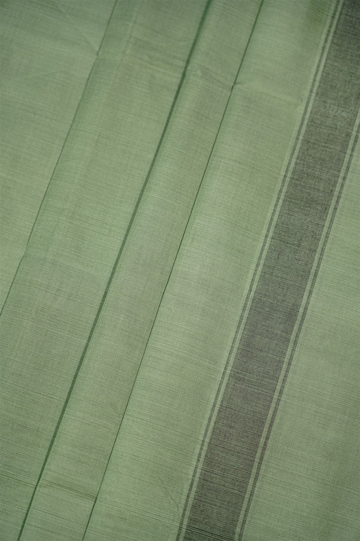 Cotton Sage Green Temple Border Dress Material