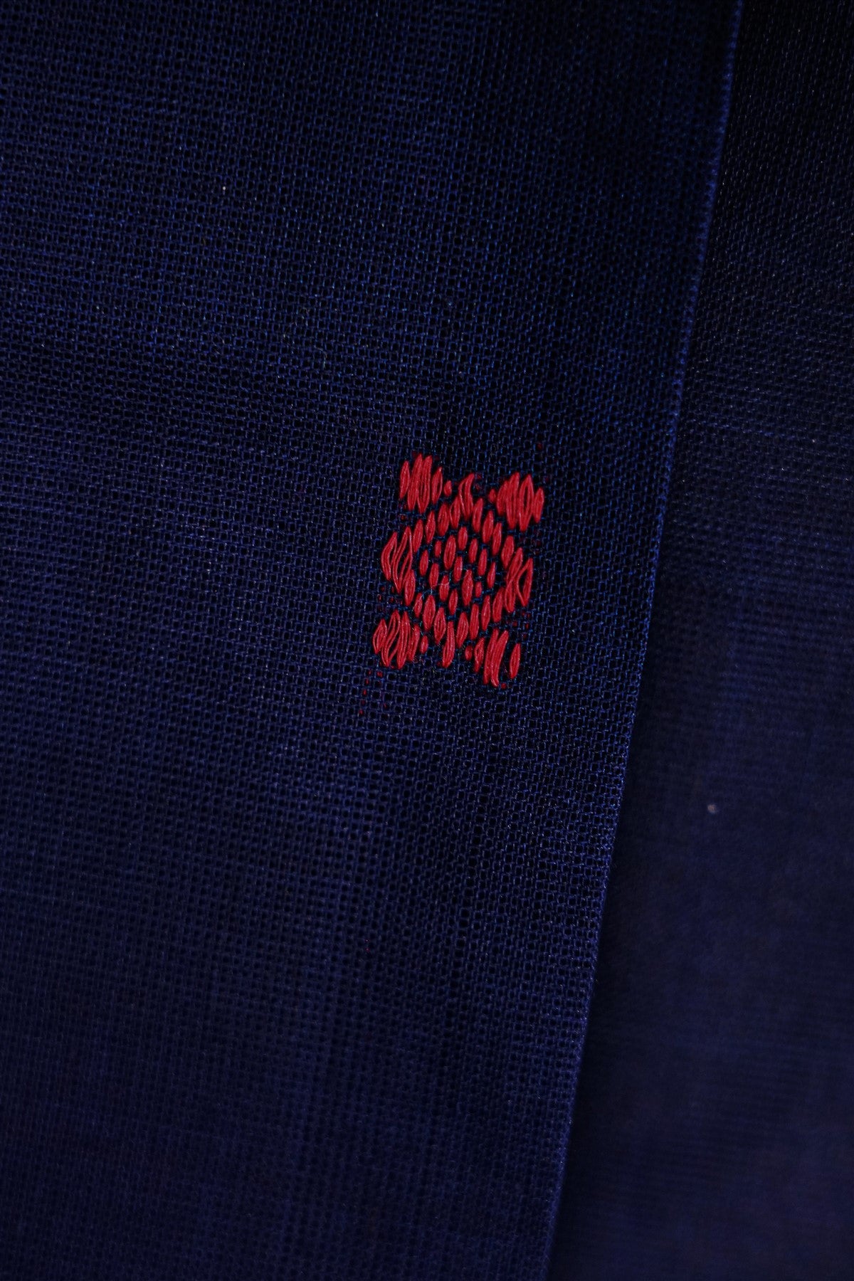 Cotton Pink And Navy Blue Paisley Block Printed Dress Material