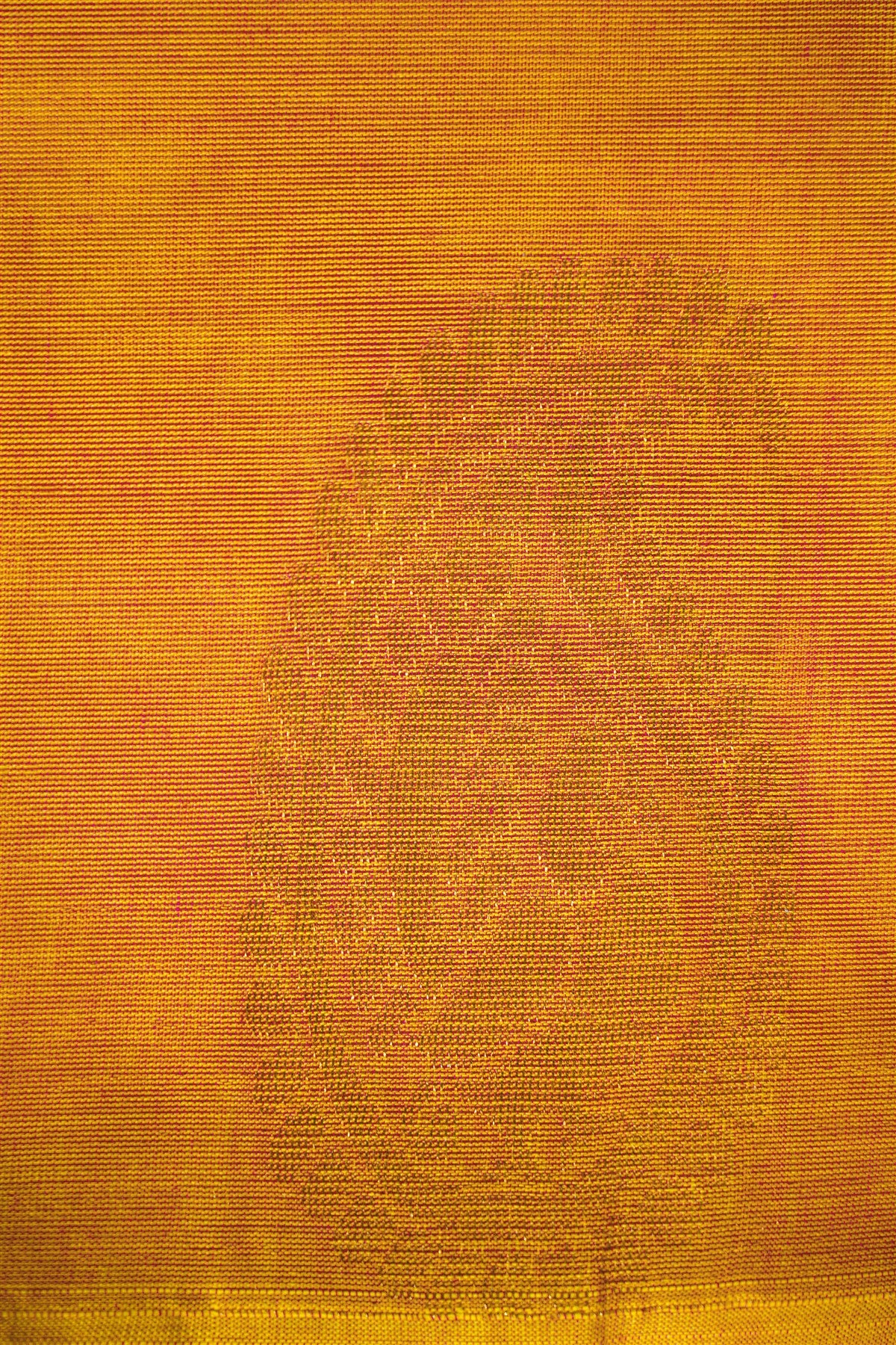 Cotton Mustard Yellow Paisley Self-design Dress Material