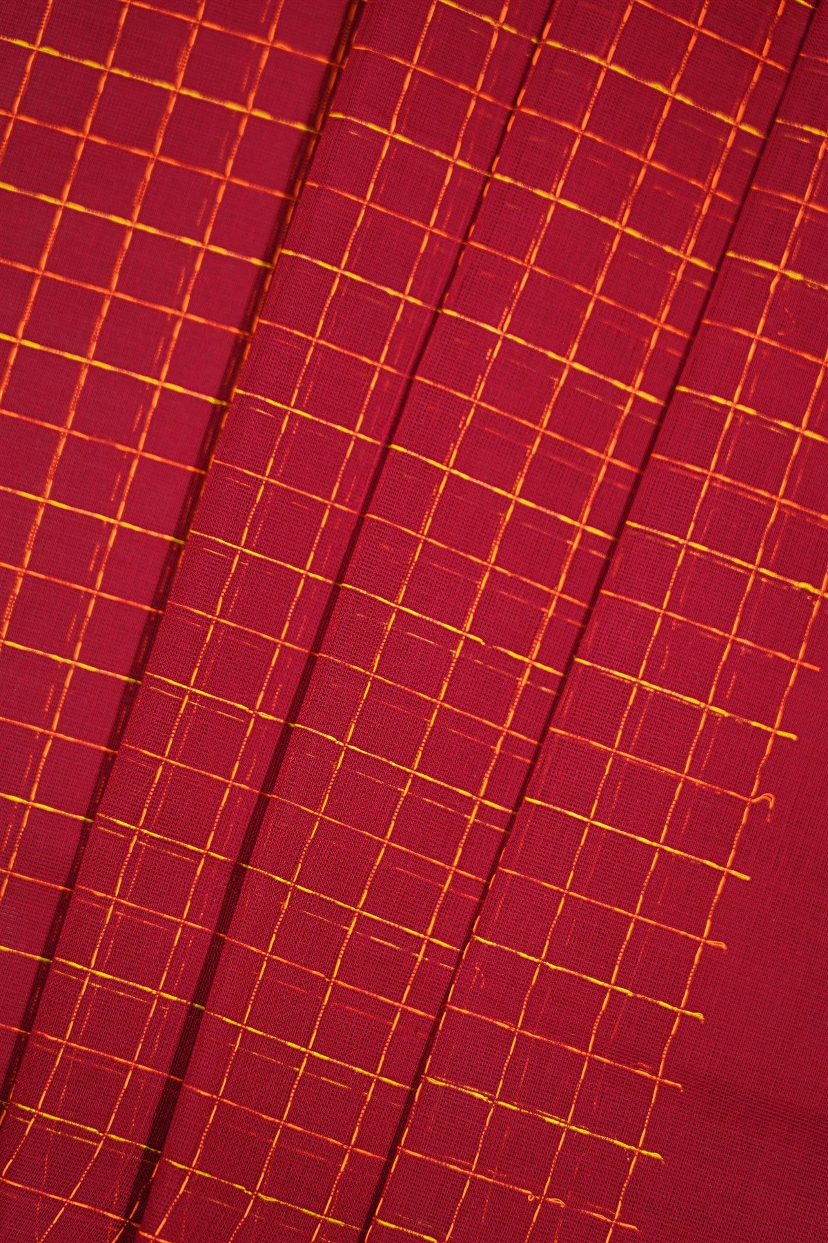 Cotton Brown Woven Zari Border Dress Material
