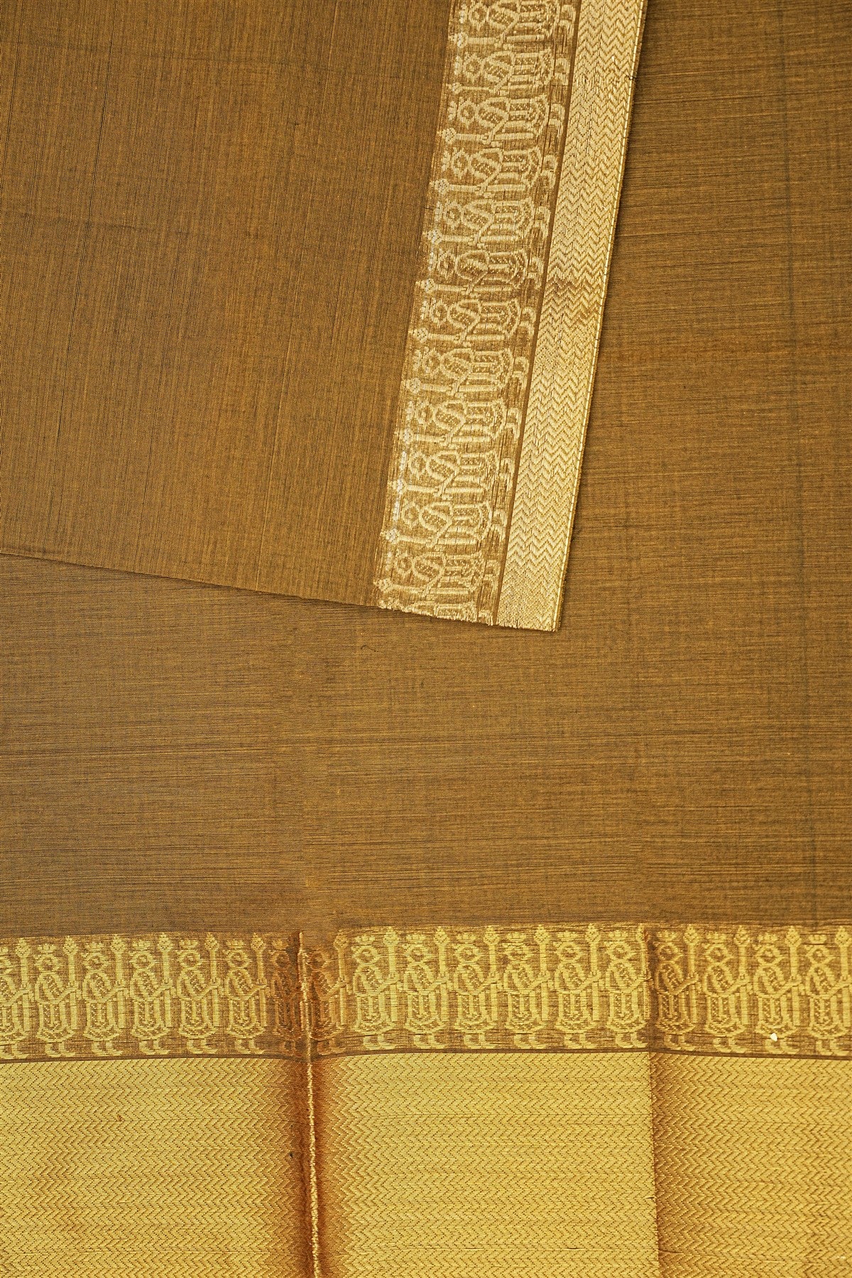 Cotton Mustard Solid Slub Dress Material