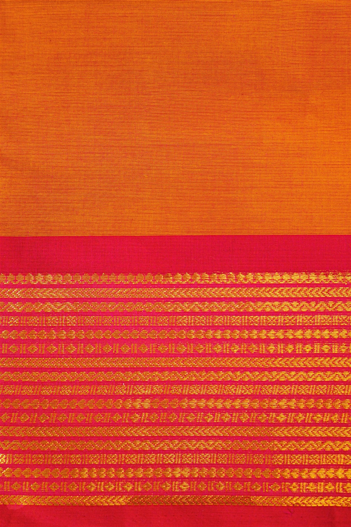 Cotton Orange Zari Work Dress Material