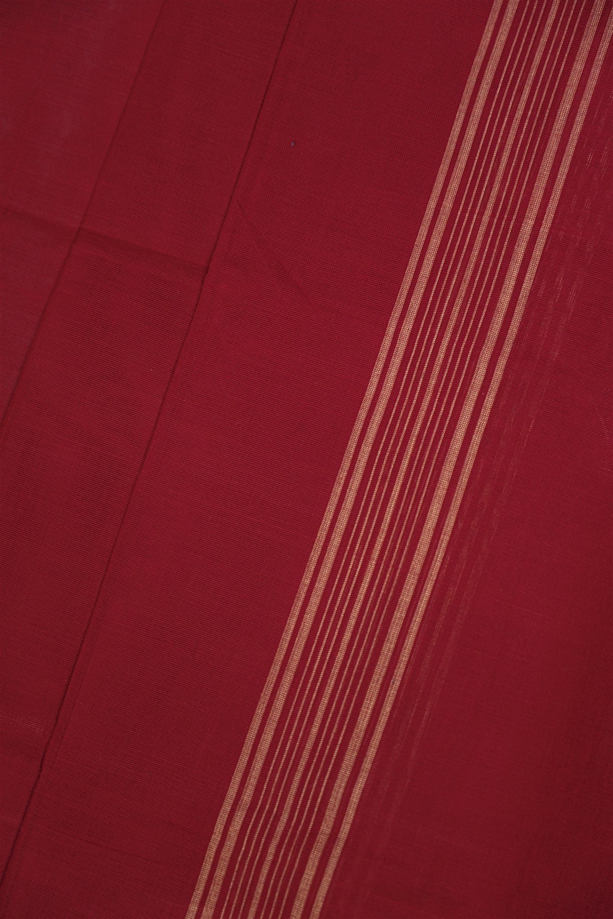 Cotton Brown Striped With Temple Border Dress Material
