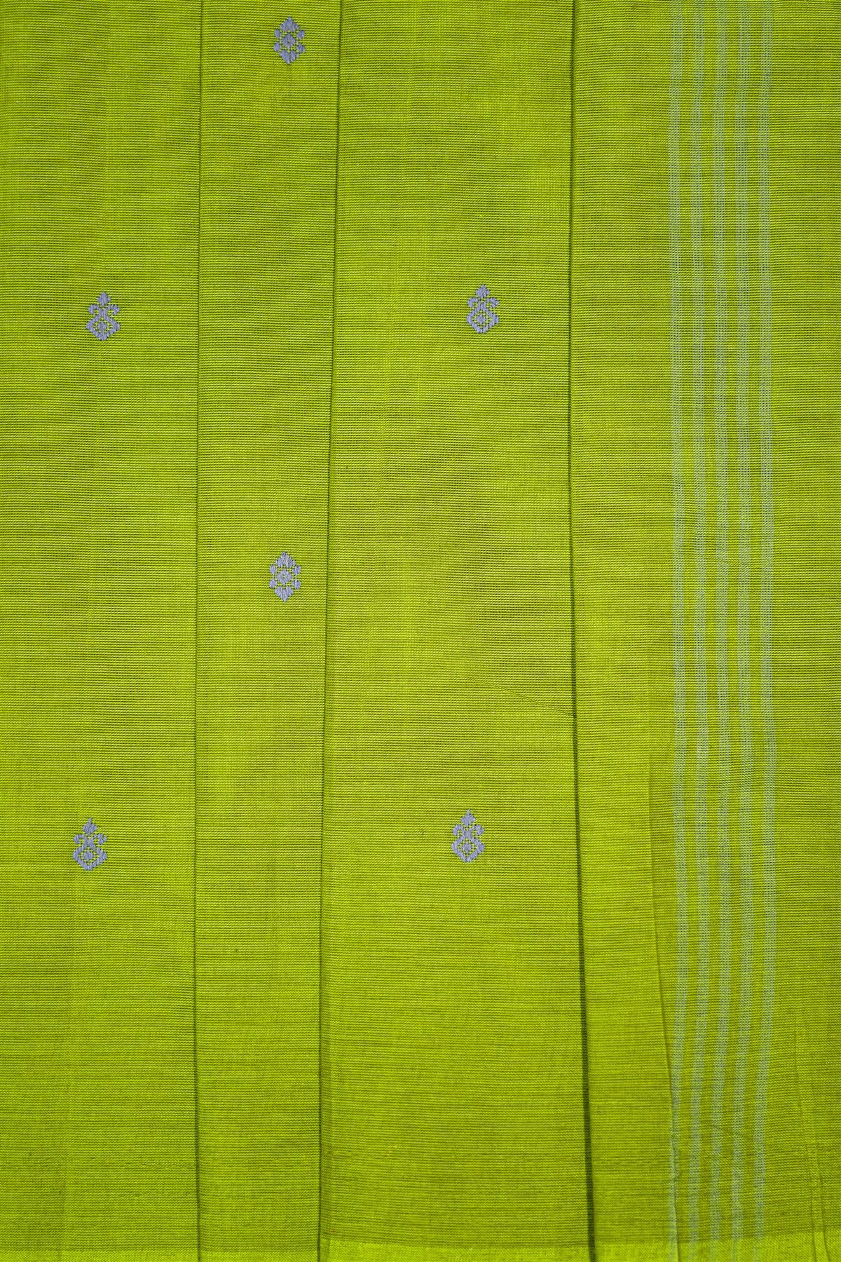 Cotton Grey And Lime Green Striped Dress Material