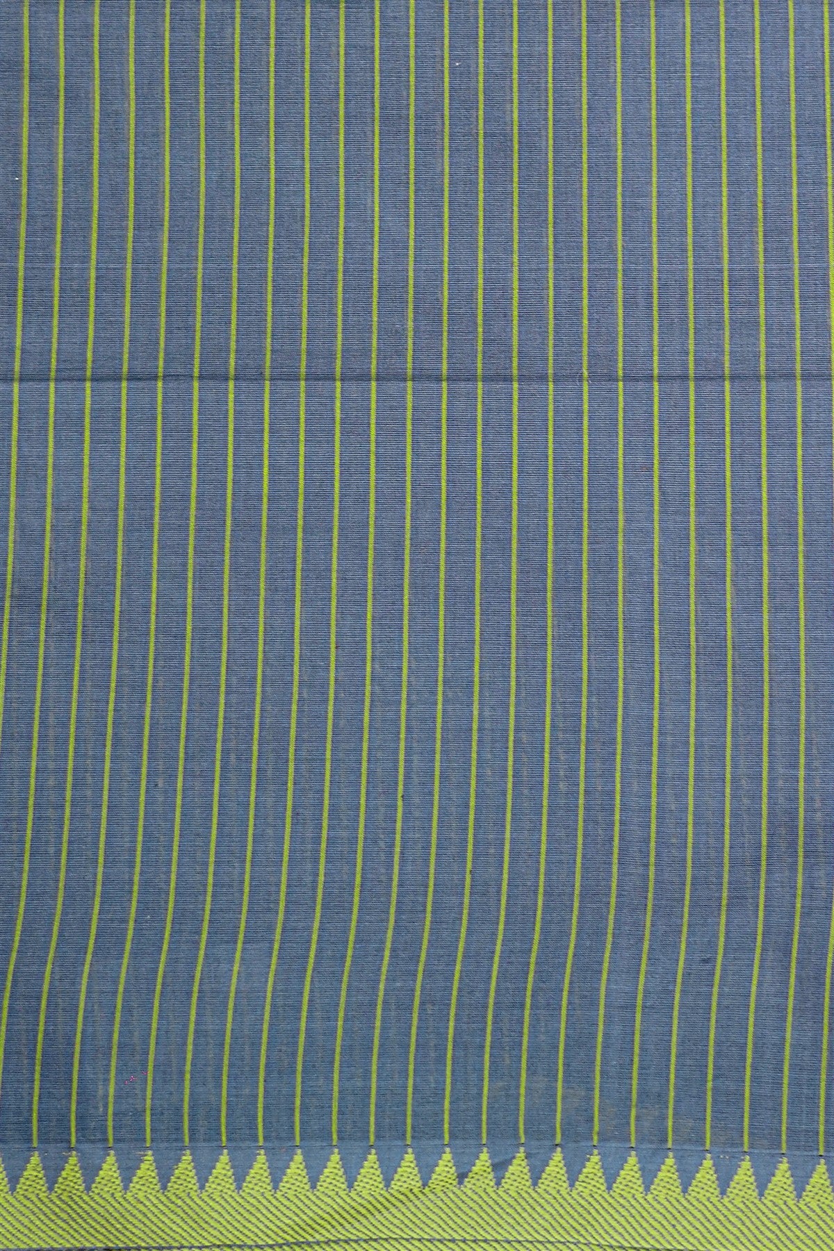 Cotton Grey And Lime Green Striped Dress Material