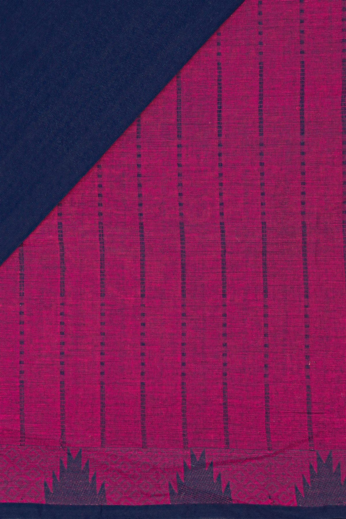 Cotton Magenta Striped Dress Material