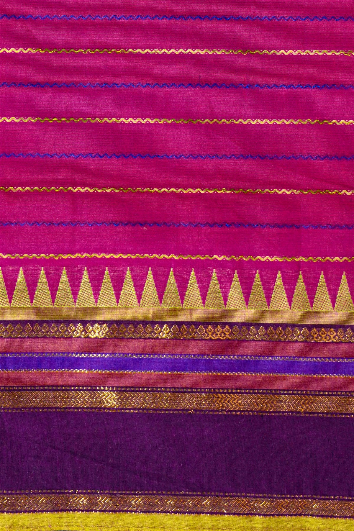 Cotton Pink Zari Border Dress Material