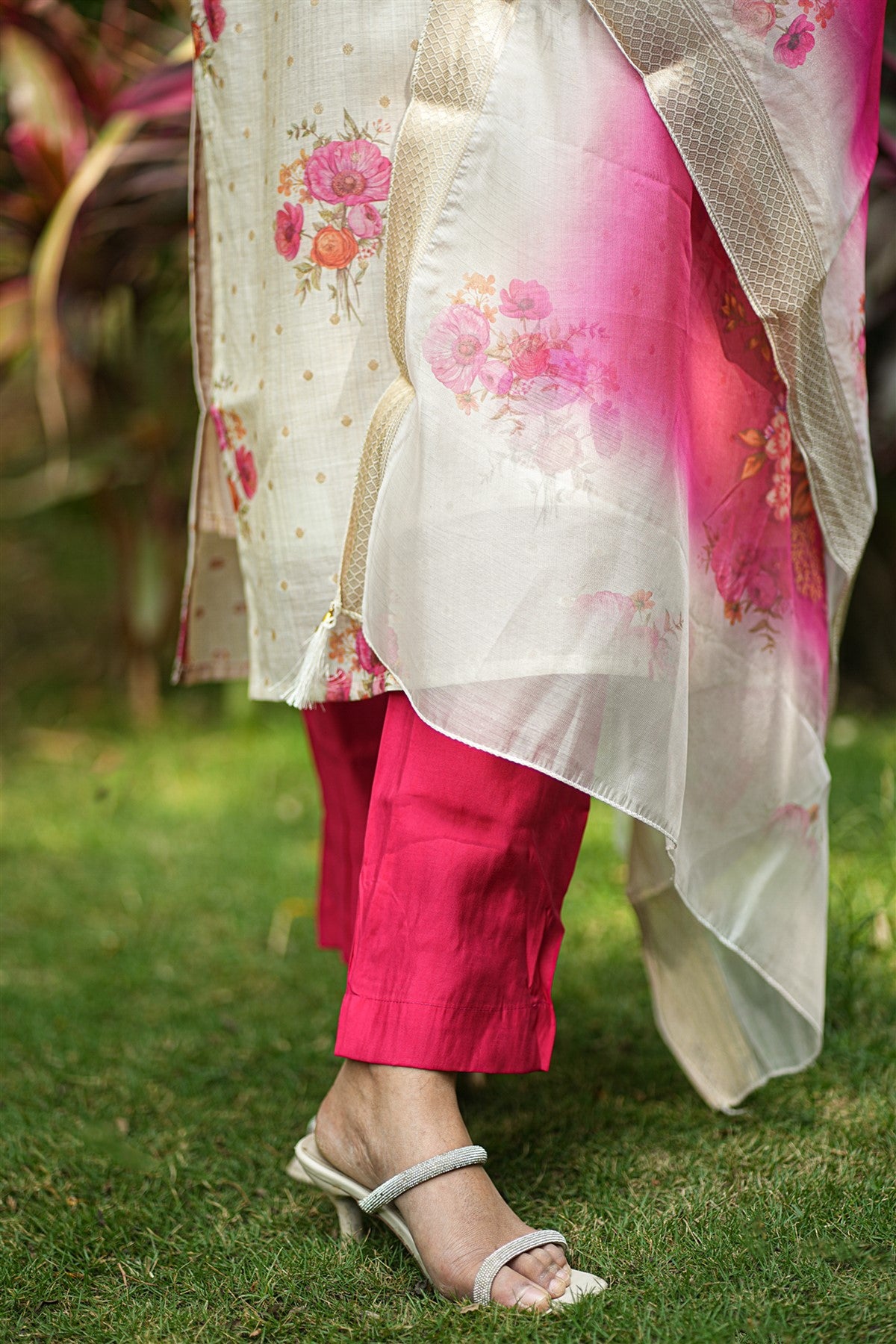 Fine Chanderi Silk Skin Kurta