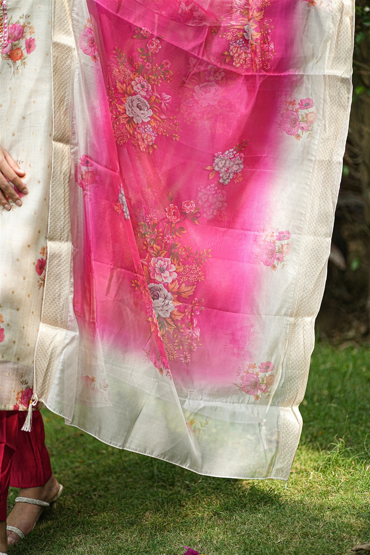 Fine Chanderi Silk Skin Kurta