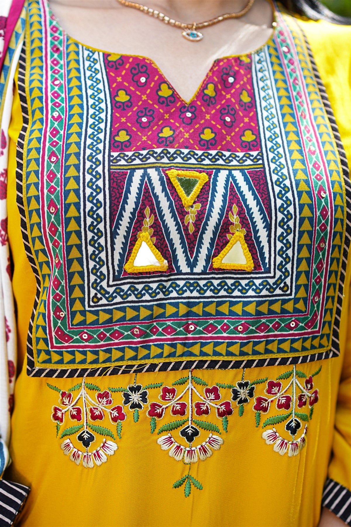 Matka Silk Solid Mustard Yellow Kurti Set With Dupatta