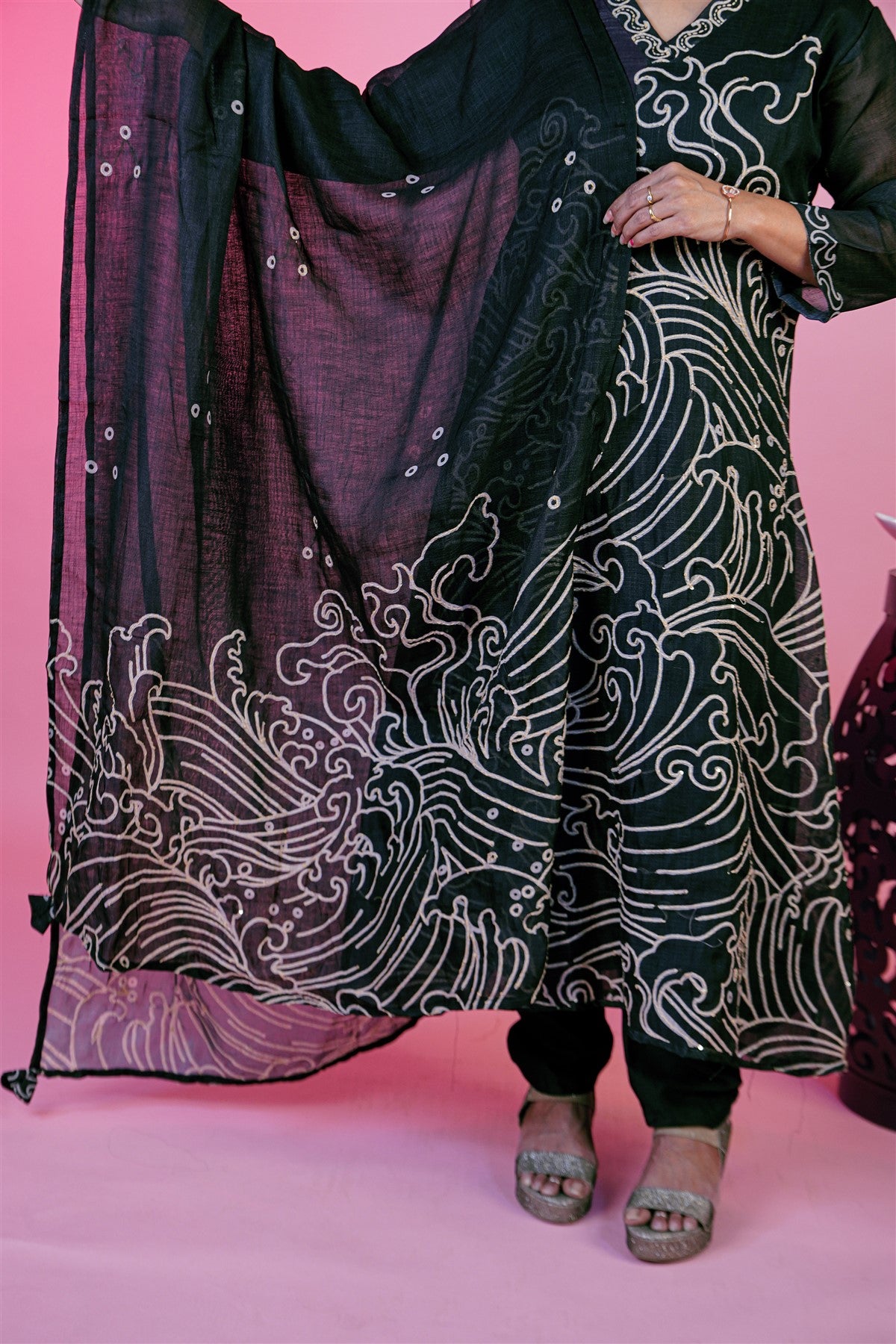 Lenin Solid Black Kurta