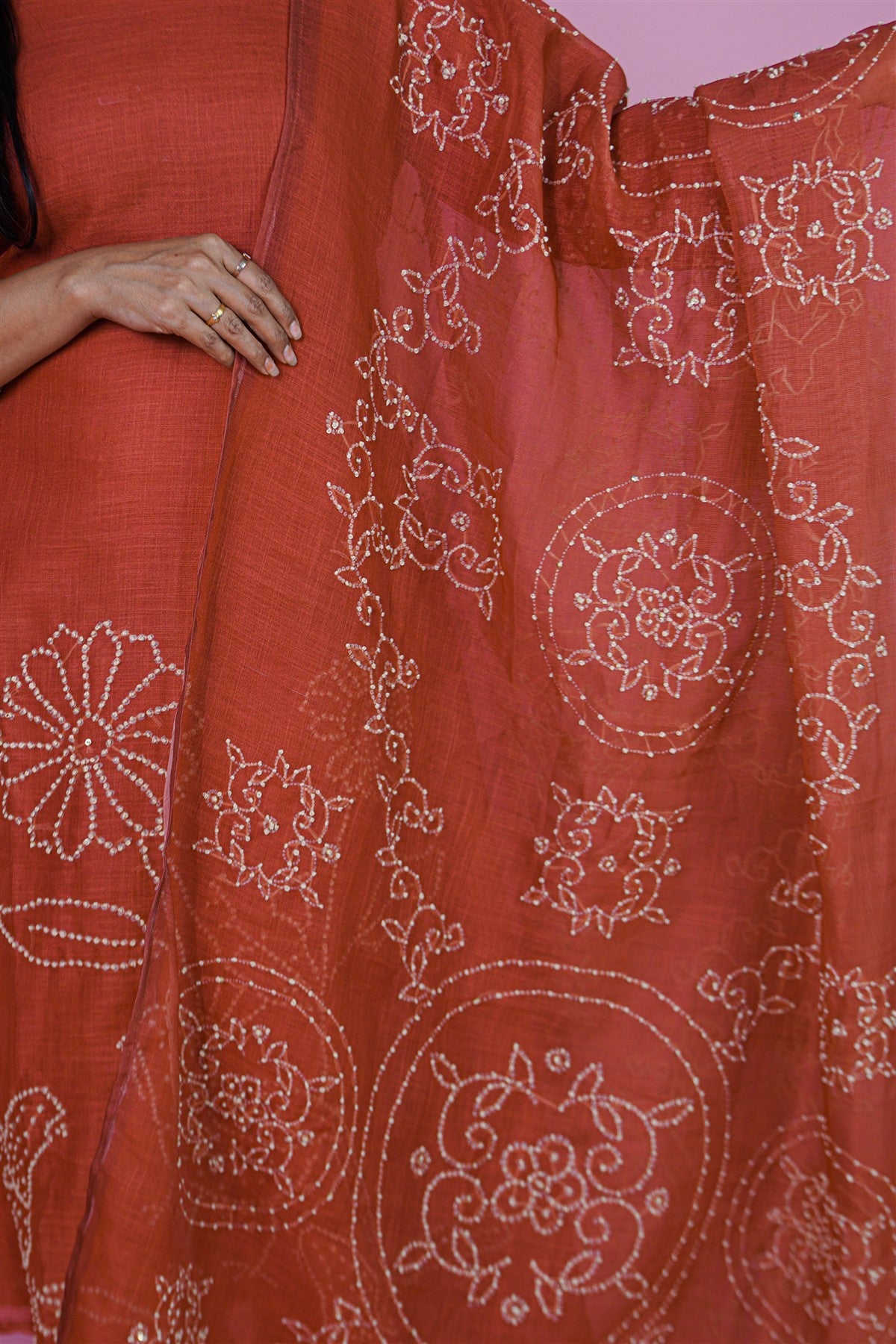 Lenin Solid Rust Kurta