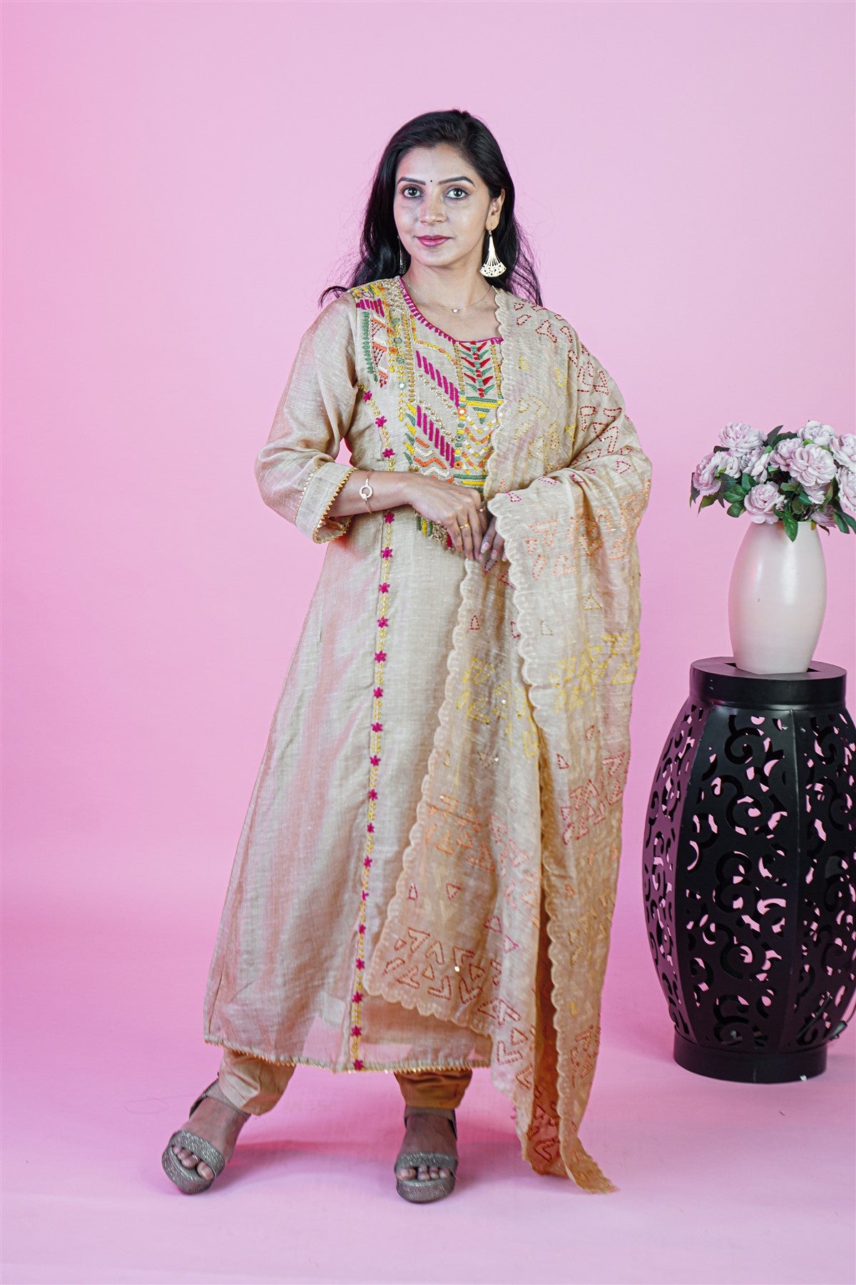 Lenin Solid Biege Kurta