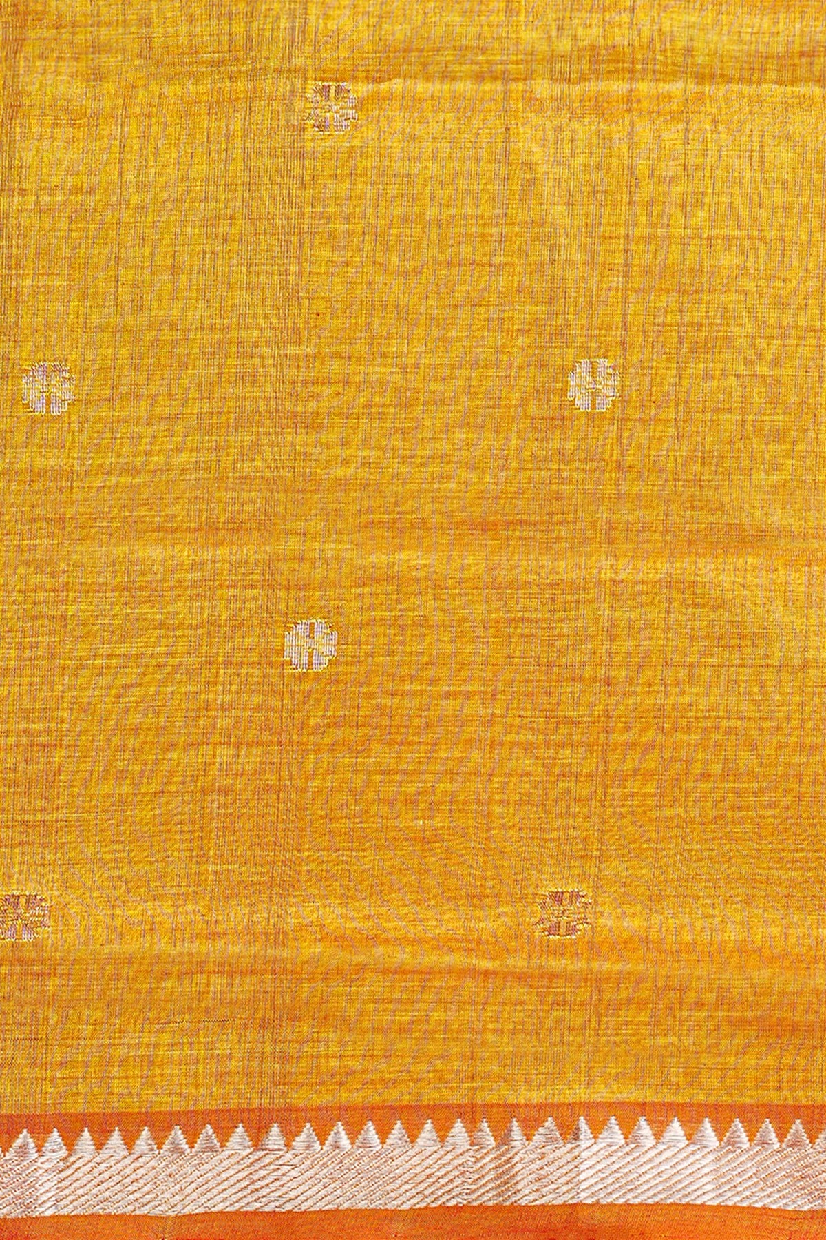 Sico Yellow And Red Woven Butta Dress Material