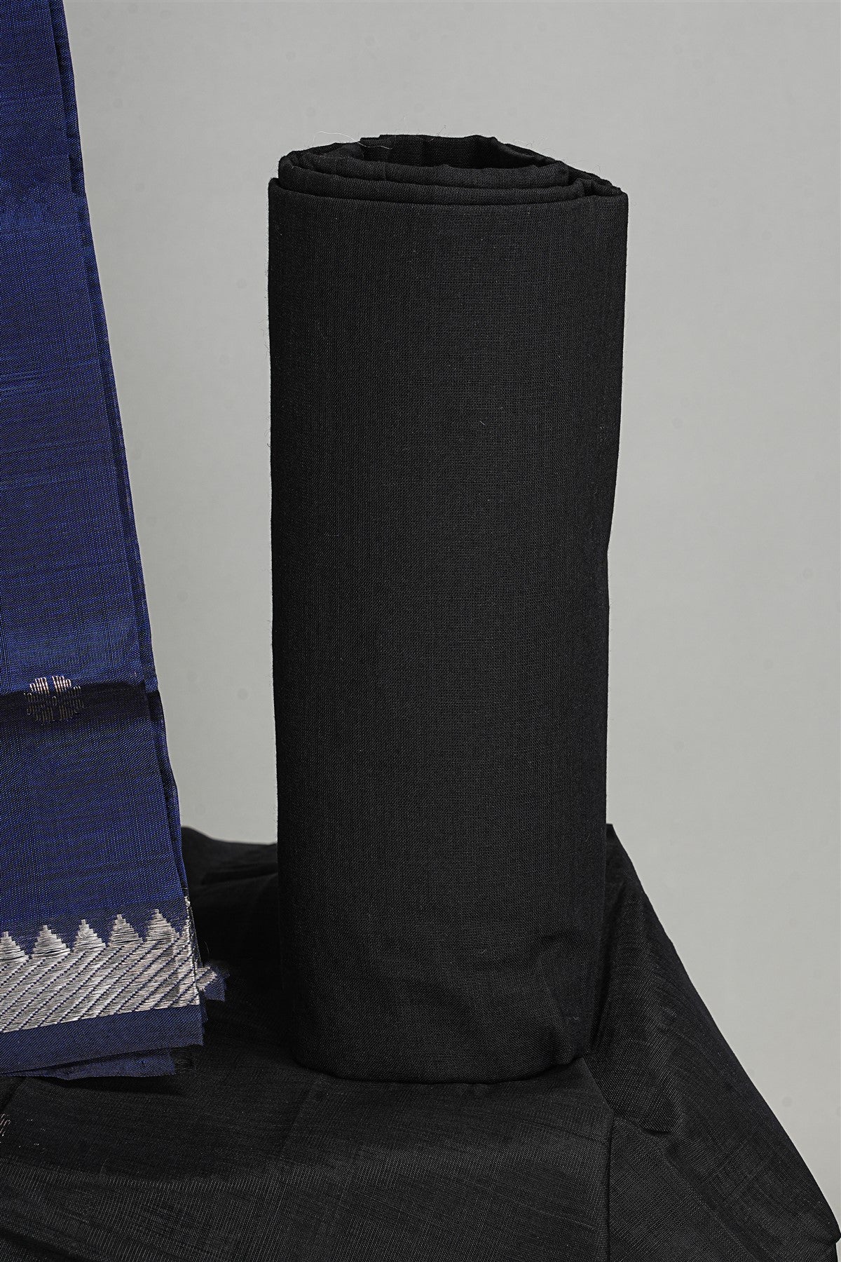 Sico Blue And Black Embroidered Dress Material