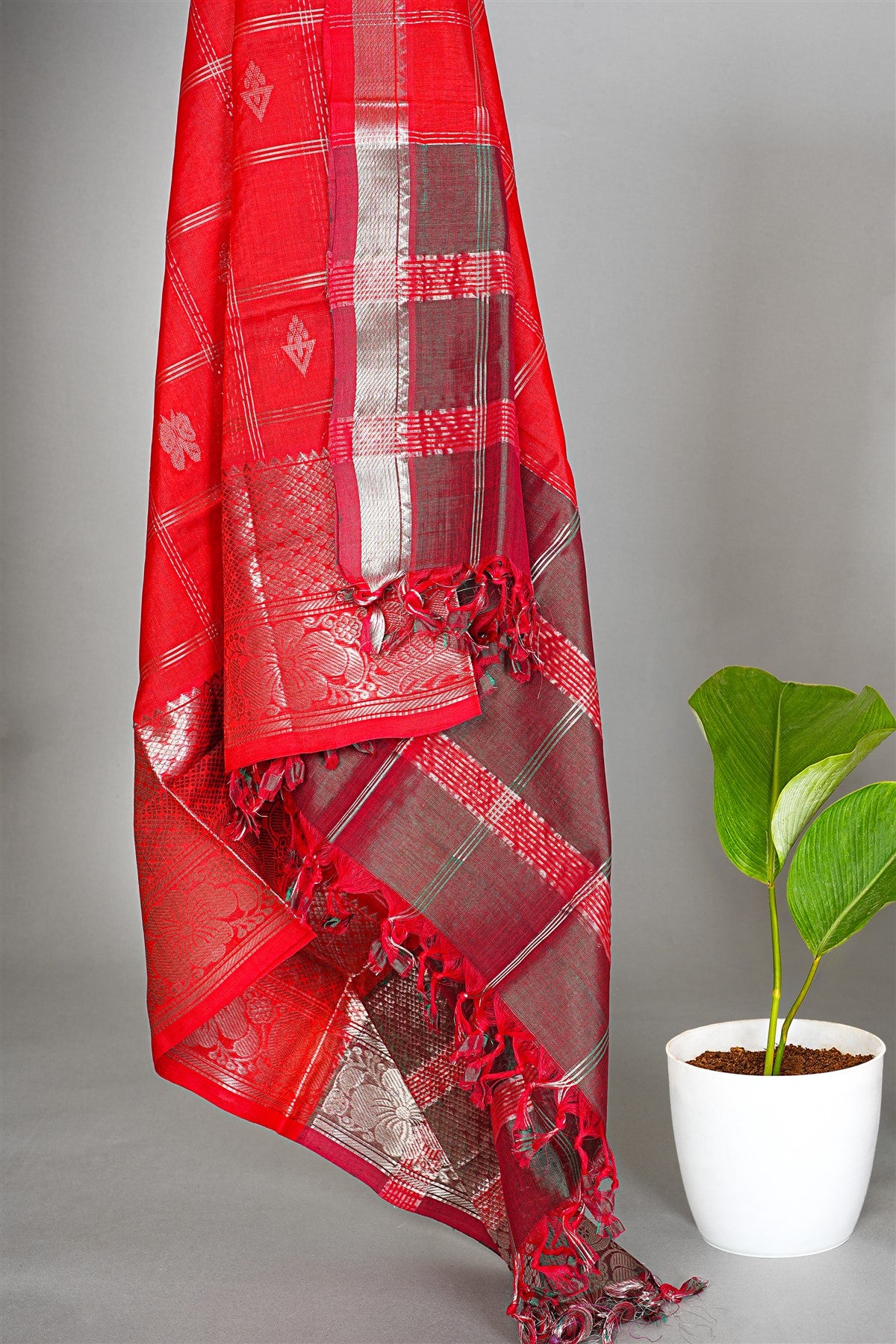 Sico Green Zari Border Dress Material