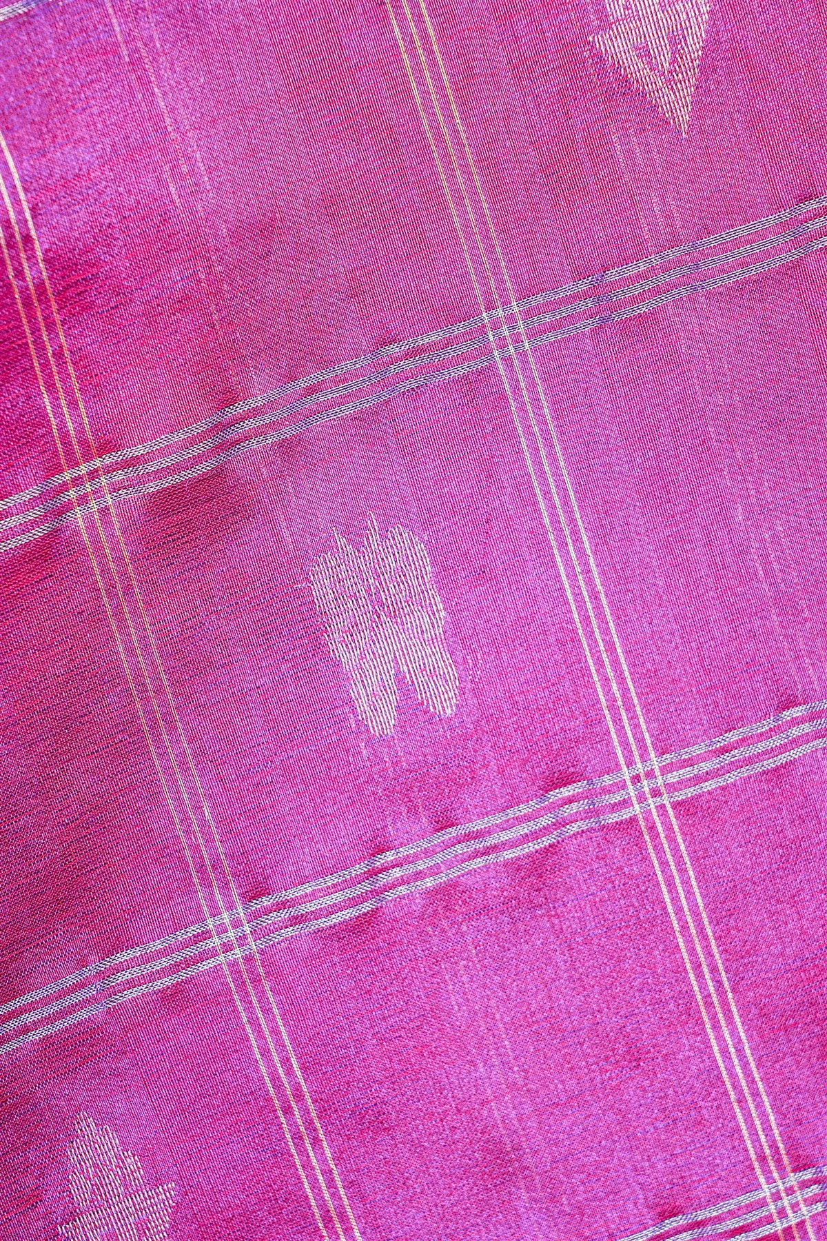 Sico Magenta Zari Border Dress Material