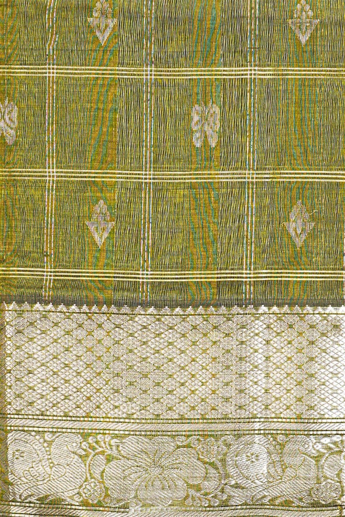 Sico Mehendi Green Checks Dress Material