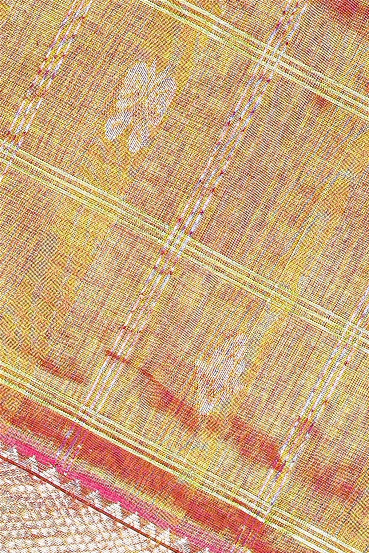 Sico Yellow Zari Border Dress Material