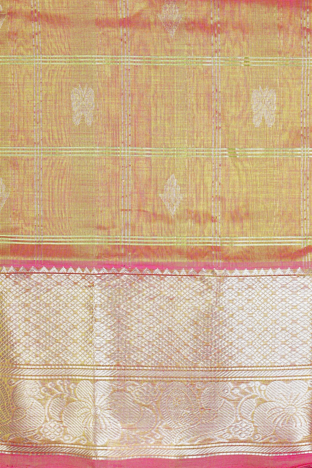 Sico Yellow Zari Border Dress Material