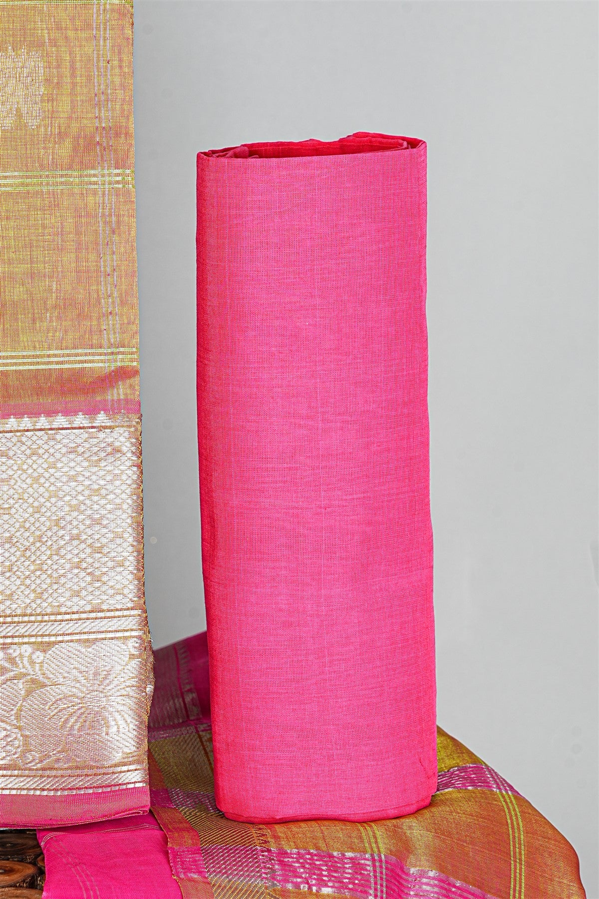Sico Yellow Zari Border Dress Material