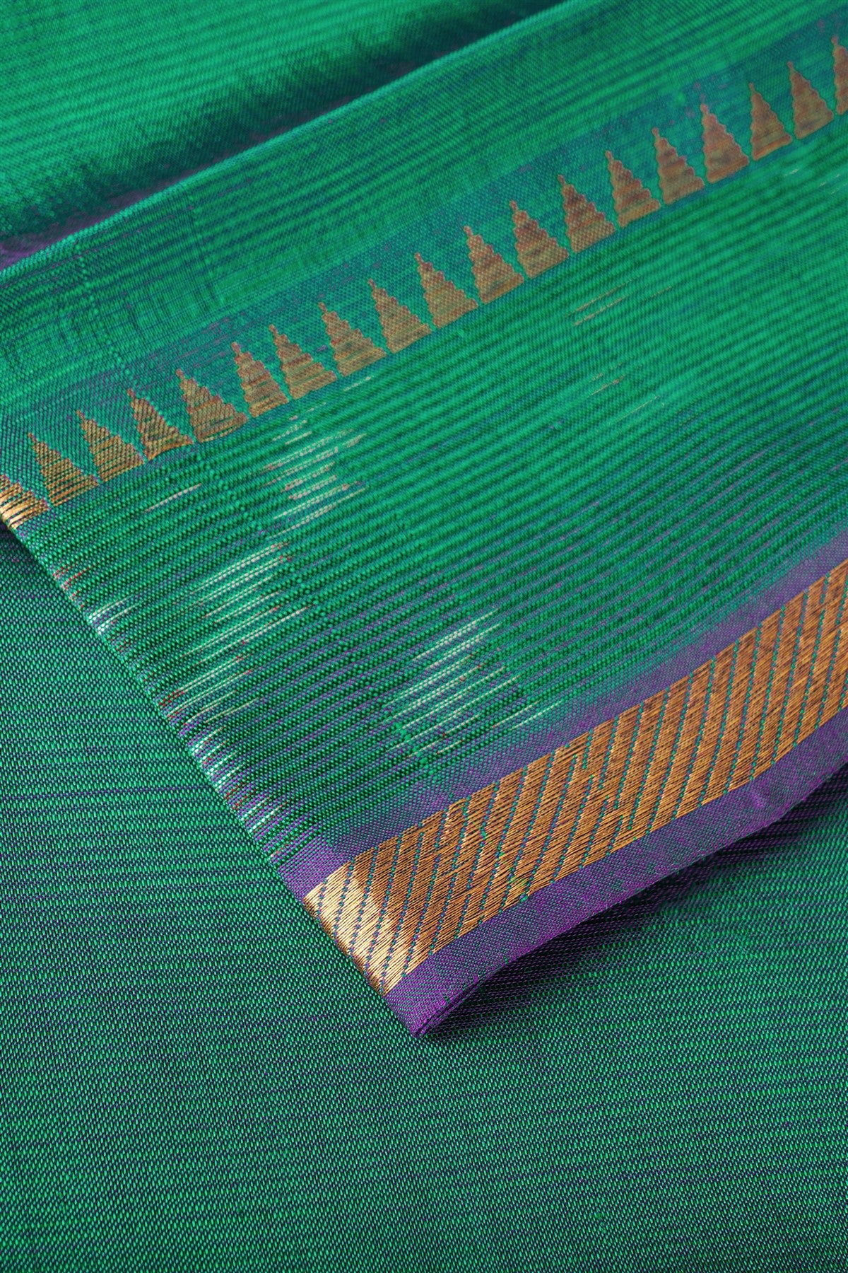 Sico Dark Green Ikat Border Dress Material