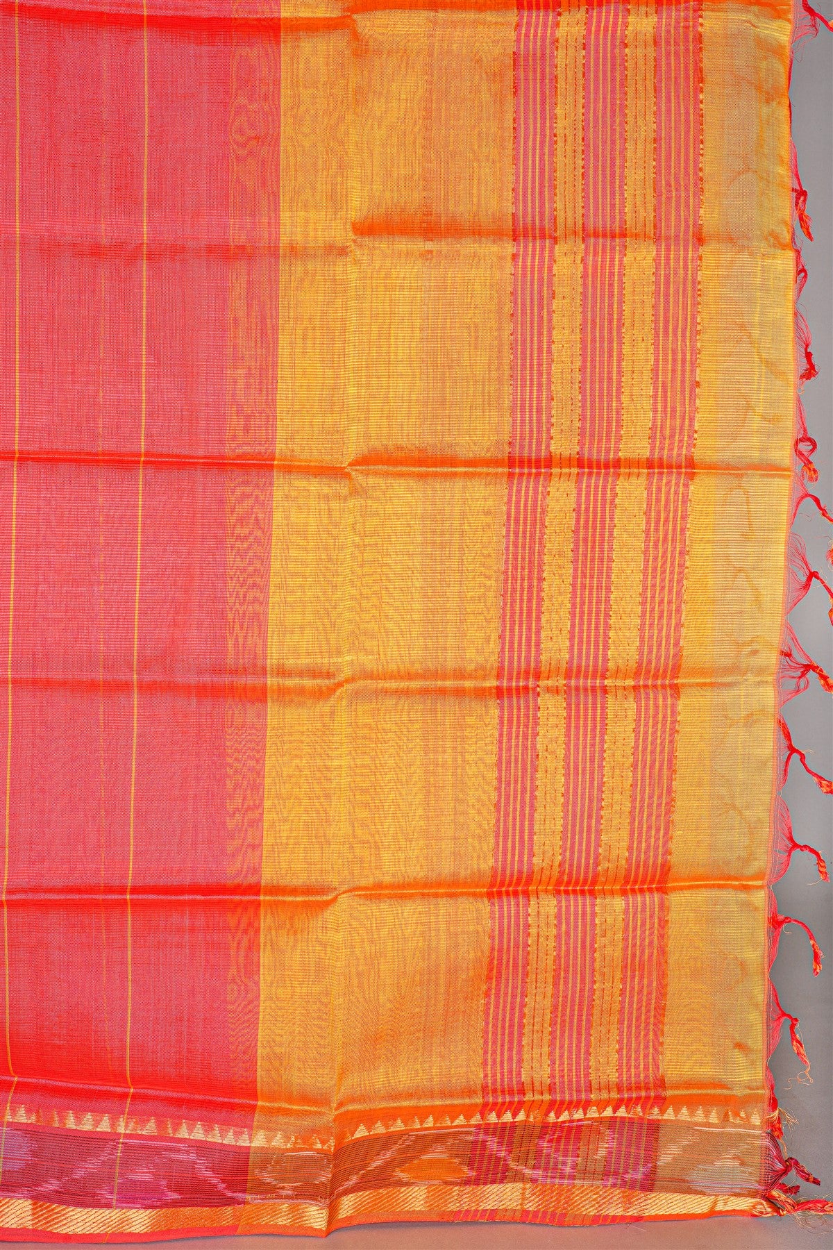 Sico Mustard Ikat Border Dress Material