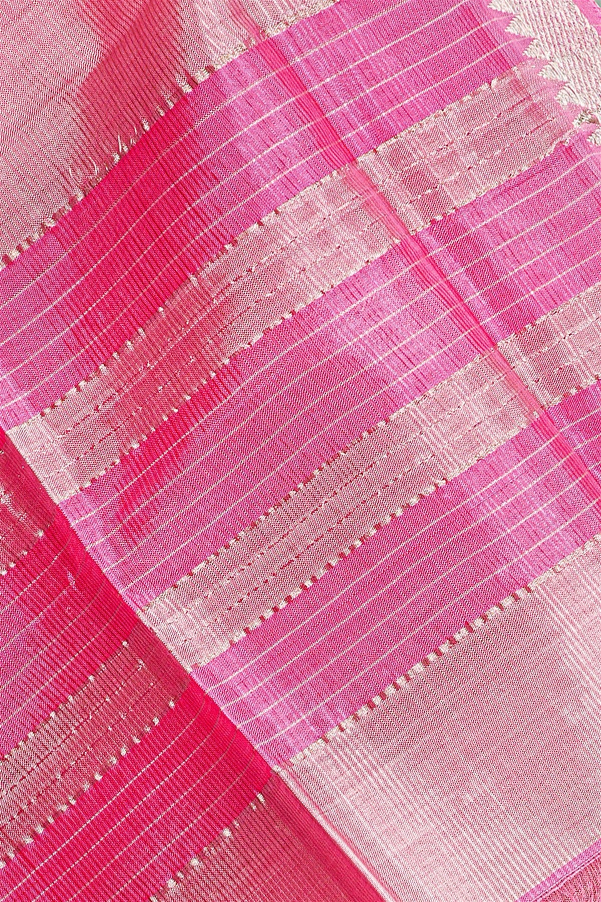 Sico Pink Solid Zari Border Dress Material
