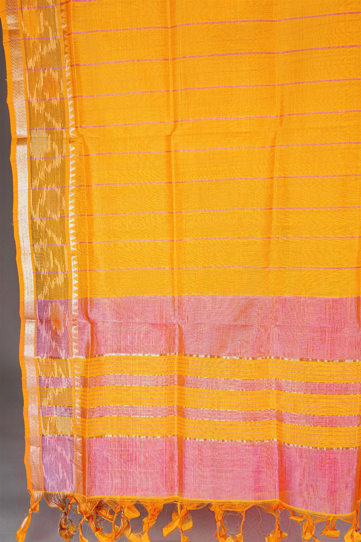 Sico Peach  Ikat Border Dress Material