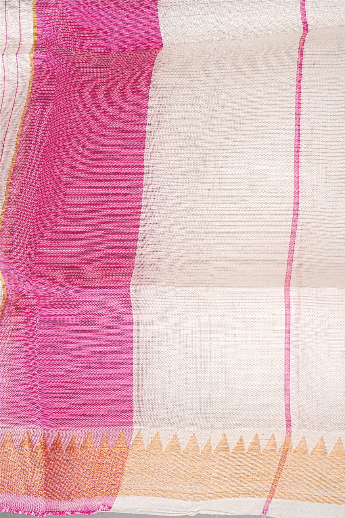 Sico Pink And White Solid Dress Material