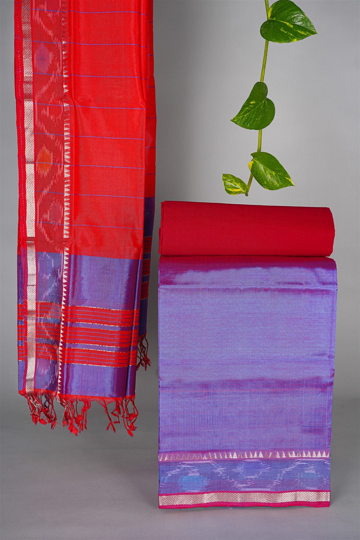 Sico Solid Violet Dress Material