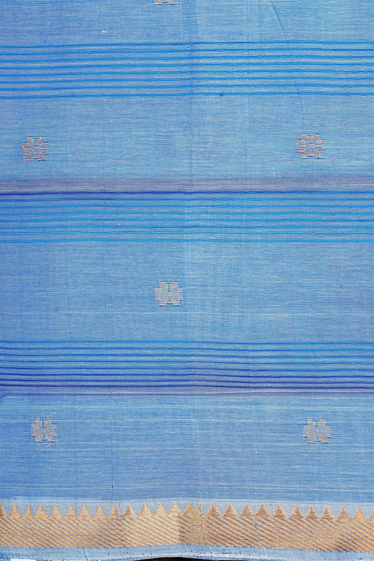 Sico Blue Woven Border Dress Material