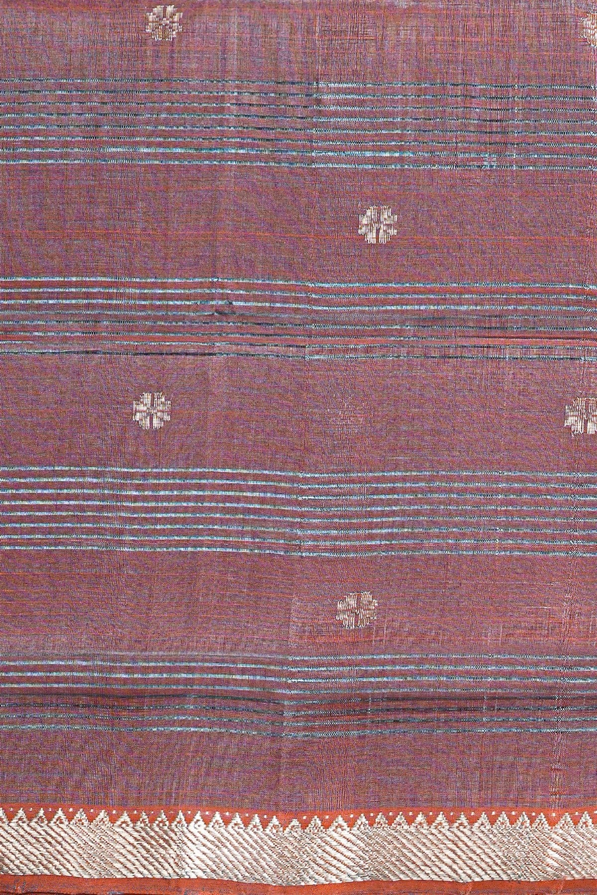 Sico Brown Woven Zari Butta Dress Material