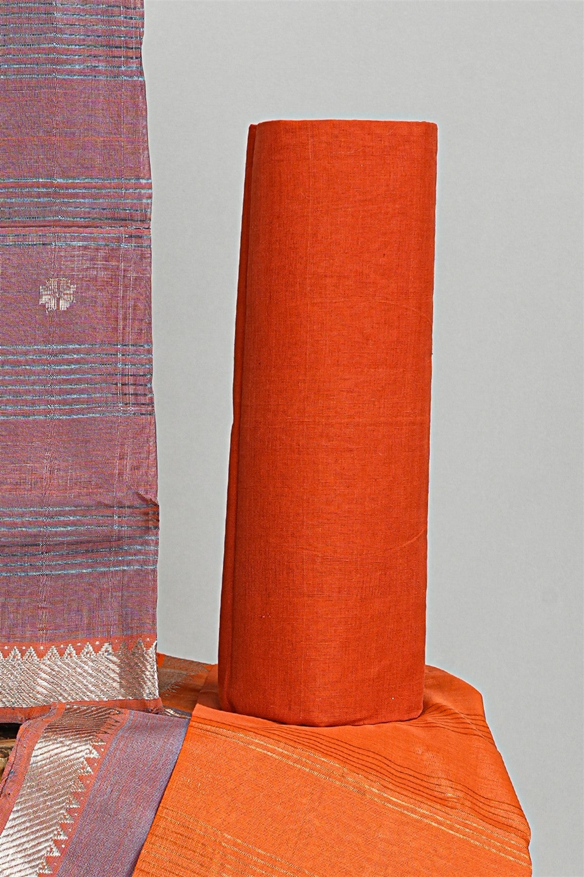 Sico Brown Woven Zari Butta Dress Material