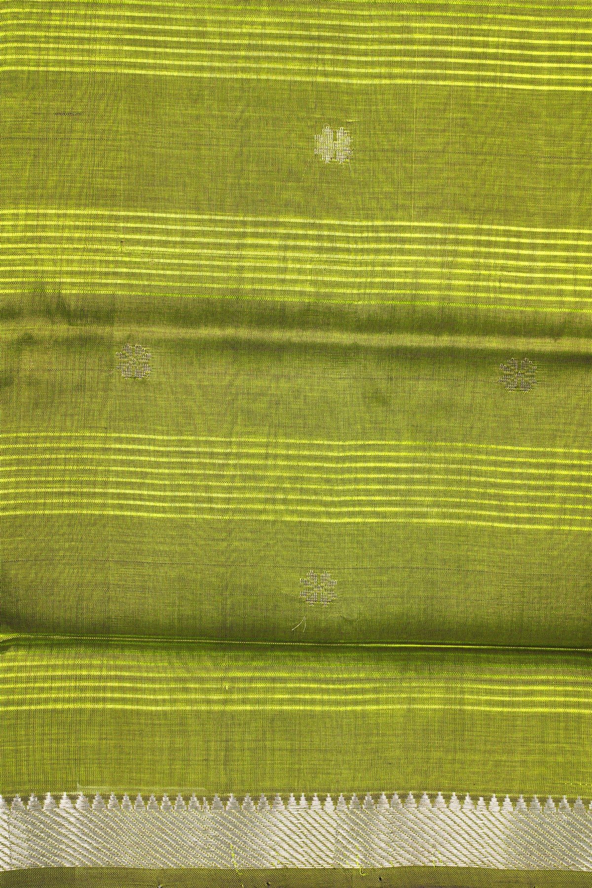 Sico Mehendi Green Zari Border Dress Material
