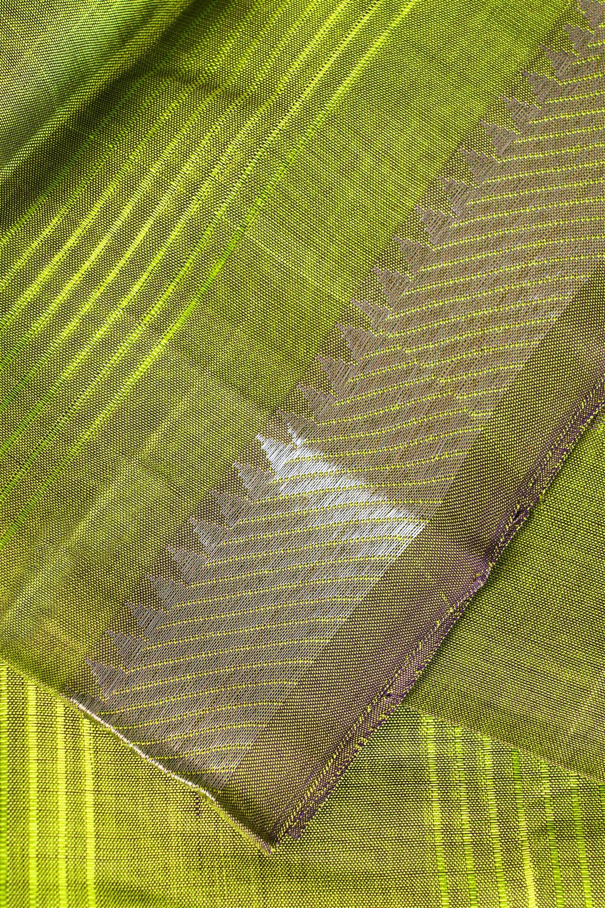 Sico Mehendi Green Zari Border Dress Material