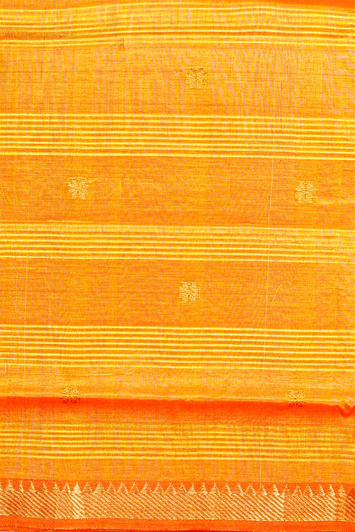 Sico Orange Zari Border Dress Material