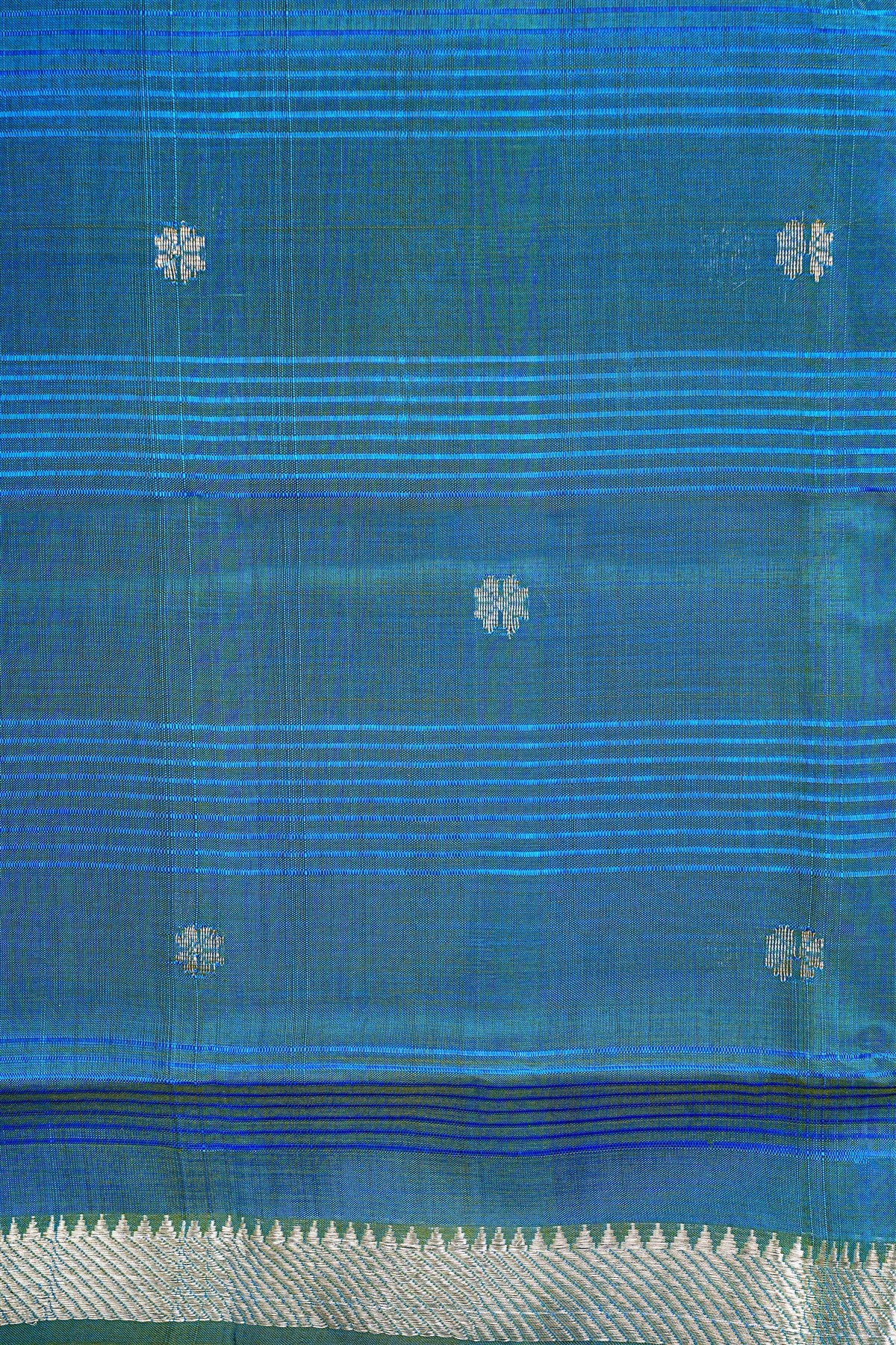 Sico Blue Woven Buta Dress Material