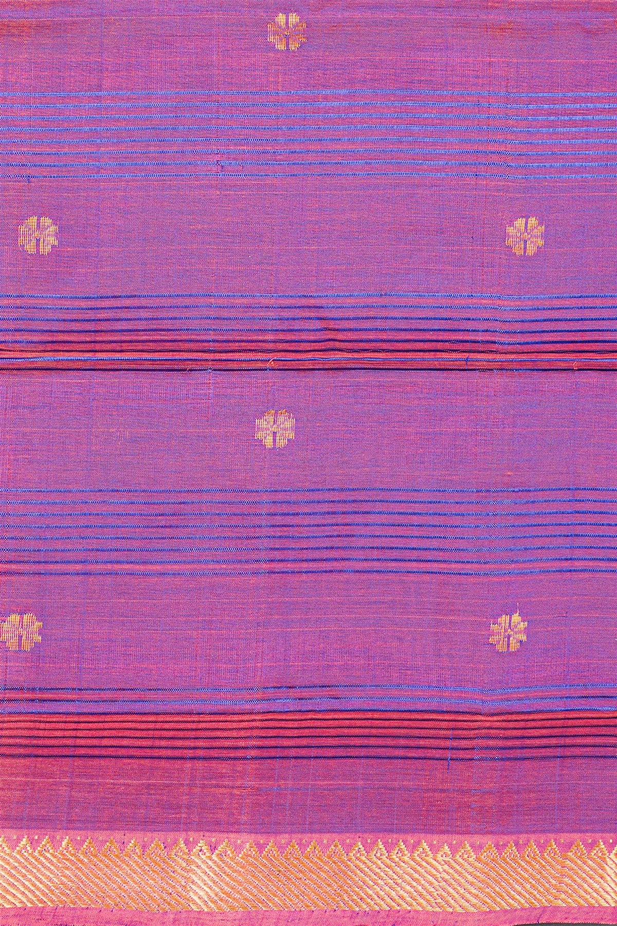 Sico Purple Zari Border Dress Material