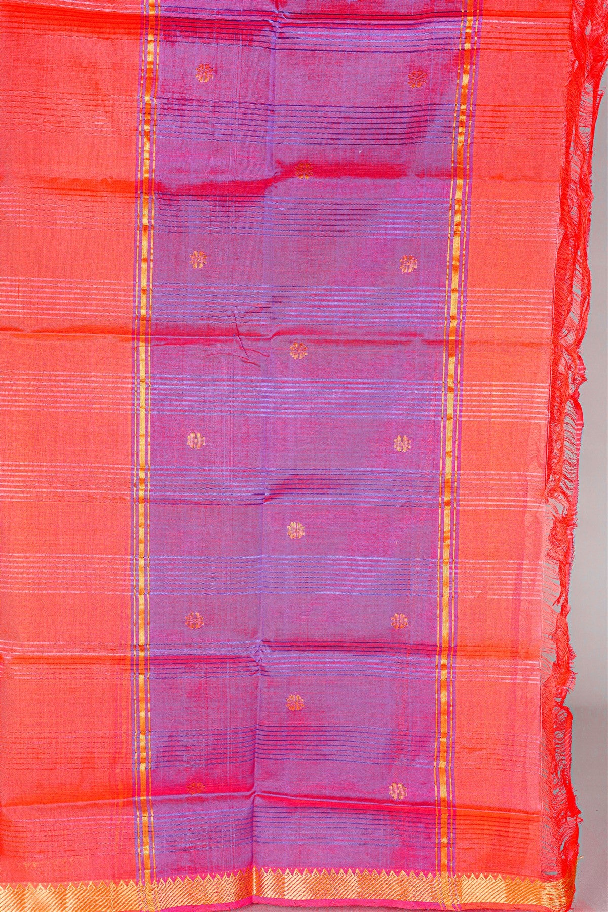 Sico Purple Zari Border Dress Material