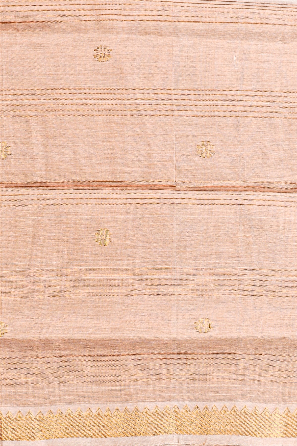 Sico Peach Zari Border Dress Material