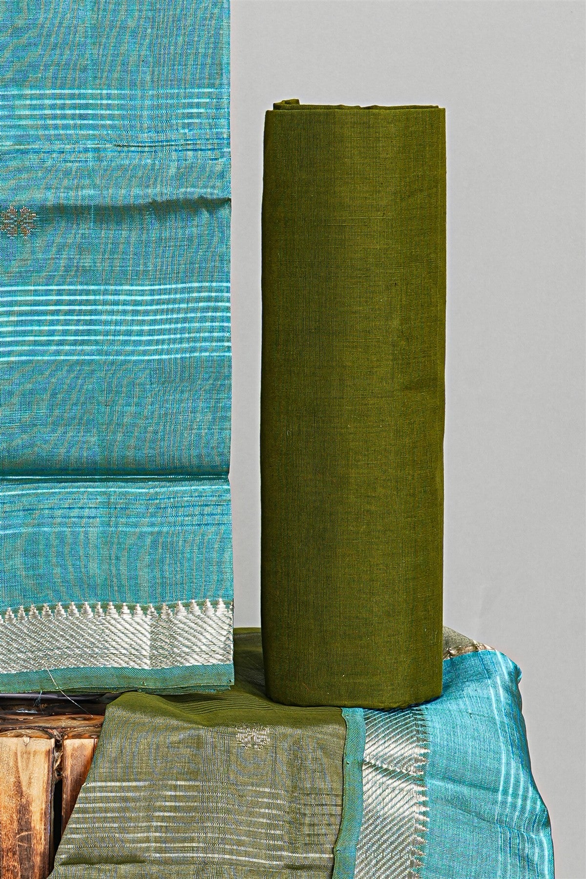 Sico Teal Blue Dress Material